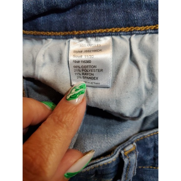 EUC Judy Blue Jeans Womens Skinny Fit Straight Mid Rise Stretch 11/30 Distress - Picture 5 of 5